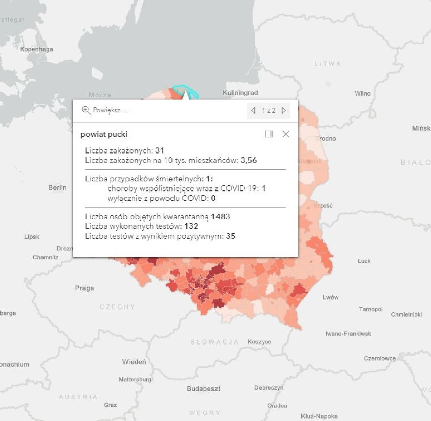 Koronawirus w powiecie puckim: piątek, 2 kwietnia 2021. Ile osób zachorowało na Covid-19? Ile wyzdrowiało?