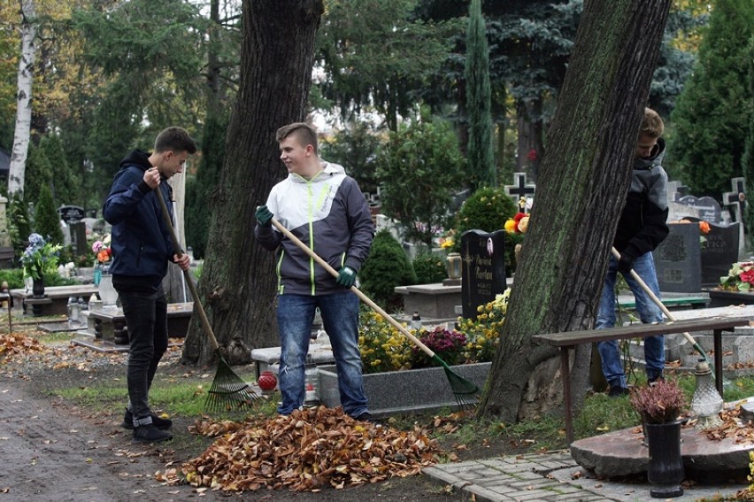 Uczniowie sprzątali cmentarz w Legnicy [ZDJĘCIA]