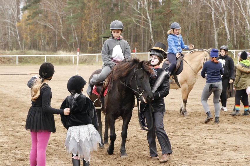 Halloween wśród koni w Stajni Anielin - odsłona I. Zabawy na koniach Pony Games dla najmłodszych jeźdźców 