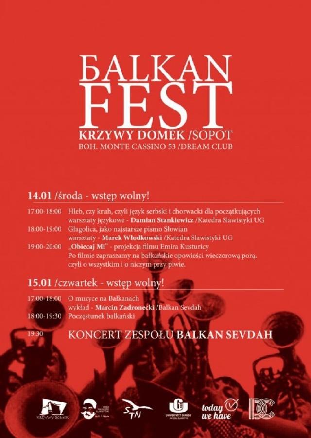 Plakat promujący Balkan Fest