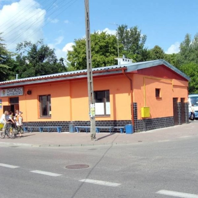 Dawny budynek dworca autobusowego w Grójcu.