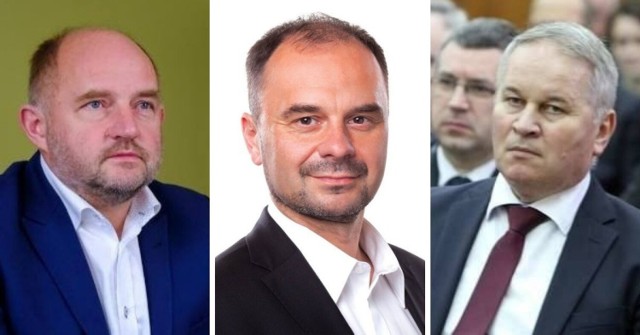 Marszałek Piotr Całbecki (PO), Radny Adam Banaszak (PiS) oraz Przedsiębiorca Marek Hildebrandt (PiS).