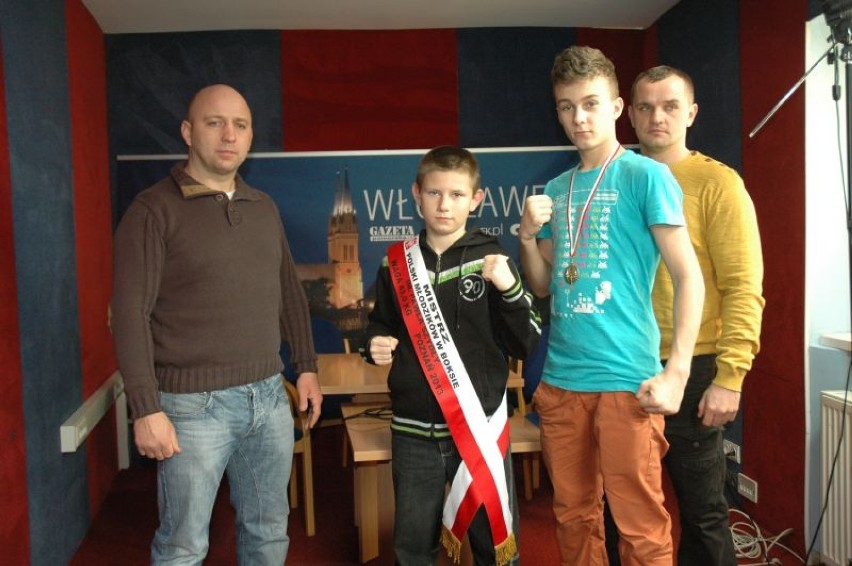 Od lewej: Robert Osmólski, Adrian Urbański, Kamil Korpowski,...