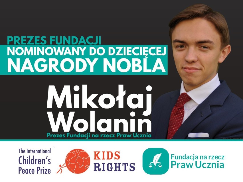 Nowy Tomyśl. Mikołaj Wolanin nominowany do Dziecięcej Nagrody Nobla. Zobaczcie kim jest młody nowotomyślanin