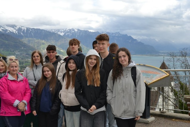 Uczniowie ZSO nr 1 podczas wycieczki w Szwajcarii