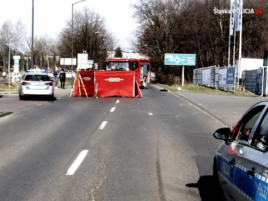 Śmiertelny wypadek motocyklisty w Rudzie Śląskiej. Nie żyje kierowca, pasażerka ciężko ranna