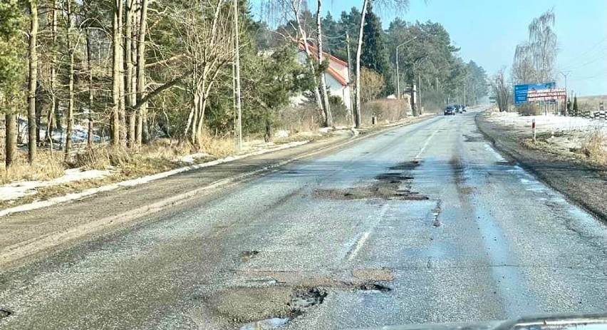 Stan drogi wojewódzkiej nr 501 po odwilży