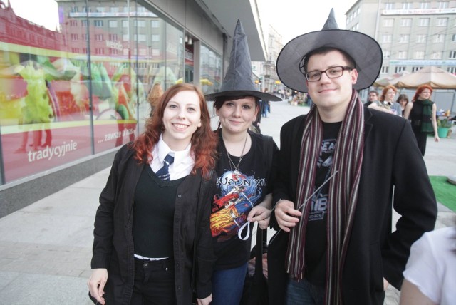 Harry Potter na rynku w Katowicach Flashmob Rynek Katowice 30.04.2014