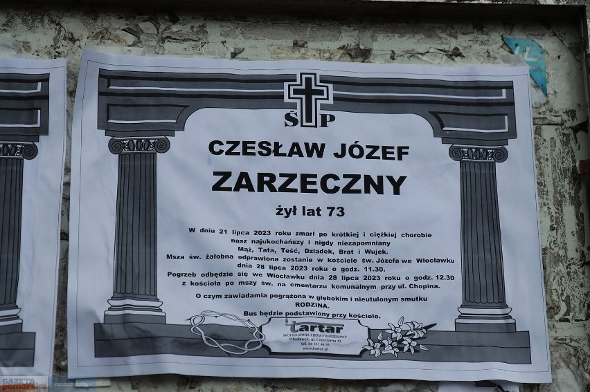 Pogrzeb Czesława Zarzecznego, radnego Rady Miasta Włocławek,...