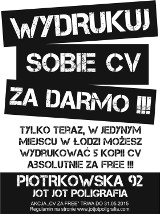 Wydrukuj swoje CV za darmo. Akcja łódzkiej drukarni Jot Jot Poligrafia