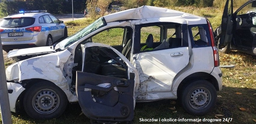 Wypadek na ul. Katowickiej w Ustroniu. Kierowca fiata pandy zmarł w szpitalu  [ZDJĘCIA]