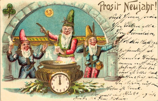 Pocztówki noworoczne i sylwestrowe z minionej epoki zachwycają!