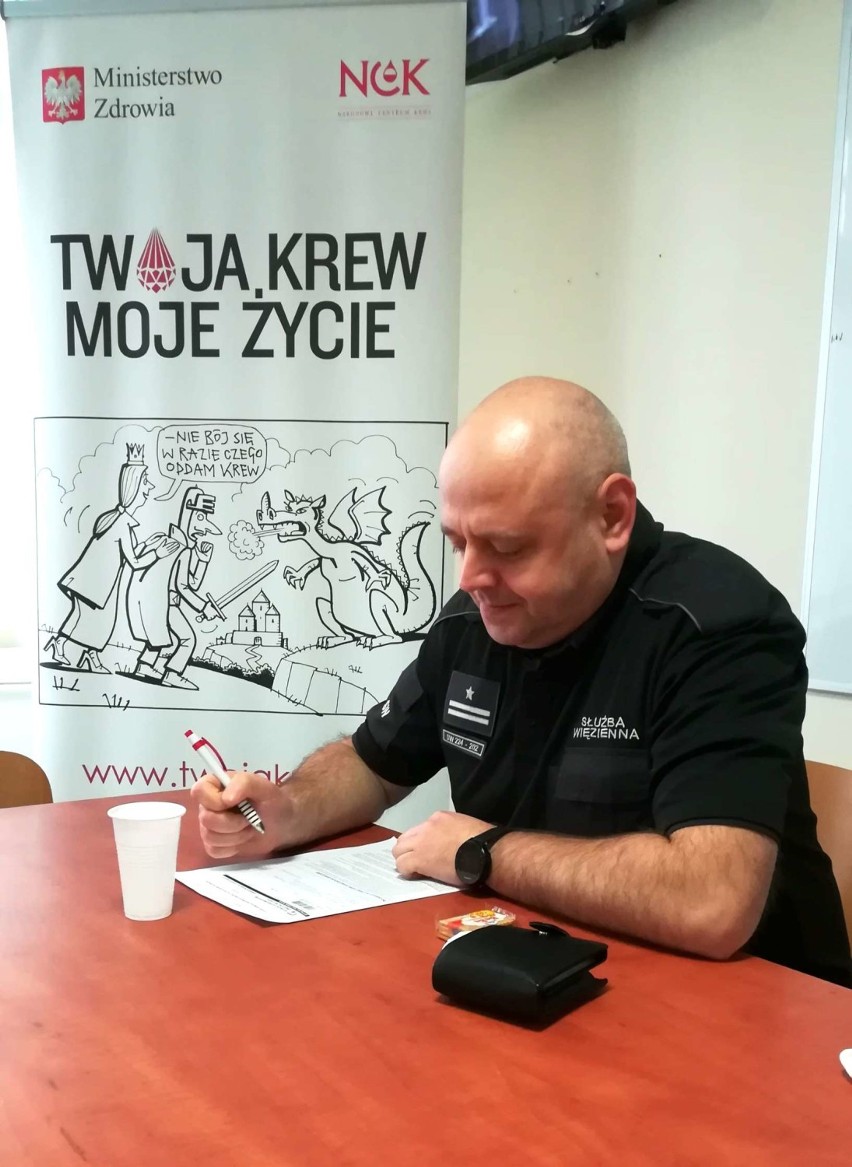 Dawcy krwi wśród Służby Więziennej