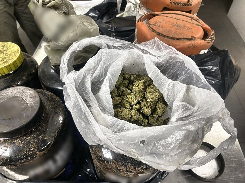 Znaleźli m. in. 250 gramów marihuany