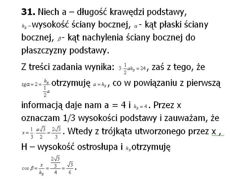 MATEMATYKA ODPOWIEDZI - MATURA PRÓBNA OPERON 2013 (listopad 2012)