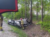 Wypadek na drodze nr 742 Stobnica - Salkowszczyzna na granicy gmin Ręczno i Sulejów