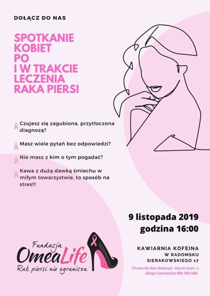 Radomsko: Spotkanie kobiet po i w trakcie leczenia raka piersi