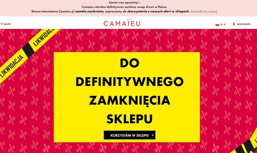 Camaieu zamyka sklepy w Polsce. Odzieżową markę znokautował koronawirus