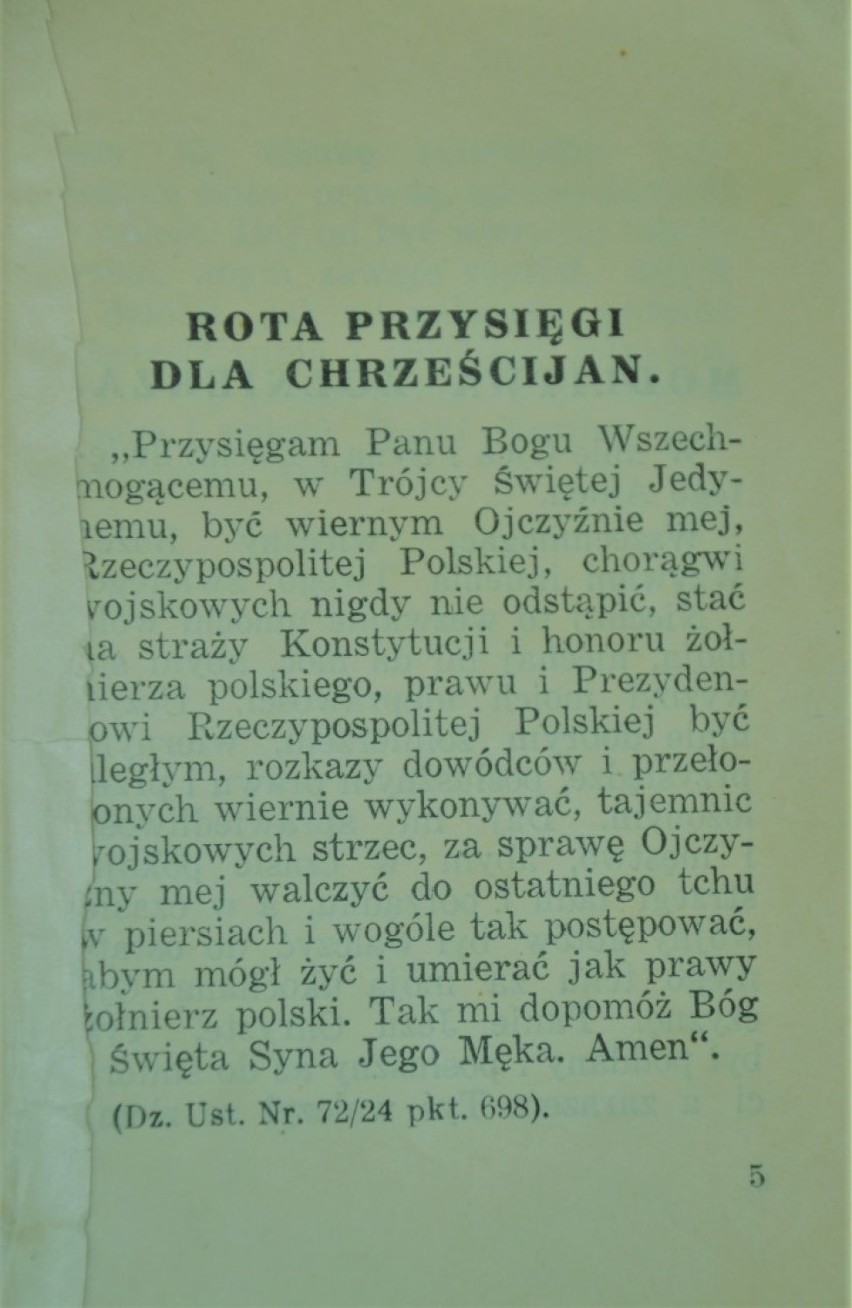 Modlitewnik Żołnierza 1934 rok