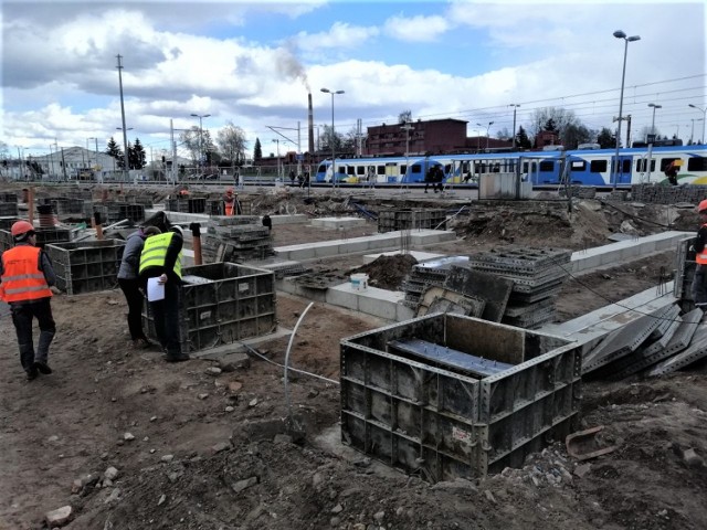 Tak wygląda obecnie plac budowy nowego dworca w Goleniowie