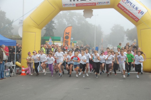 Start do biegu najmłodszych. Fot. Piotr Andrzejak