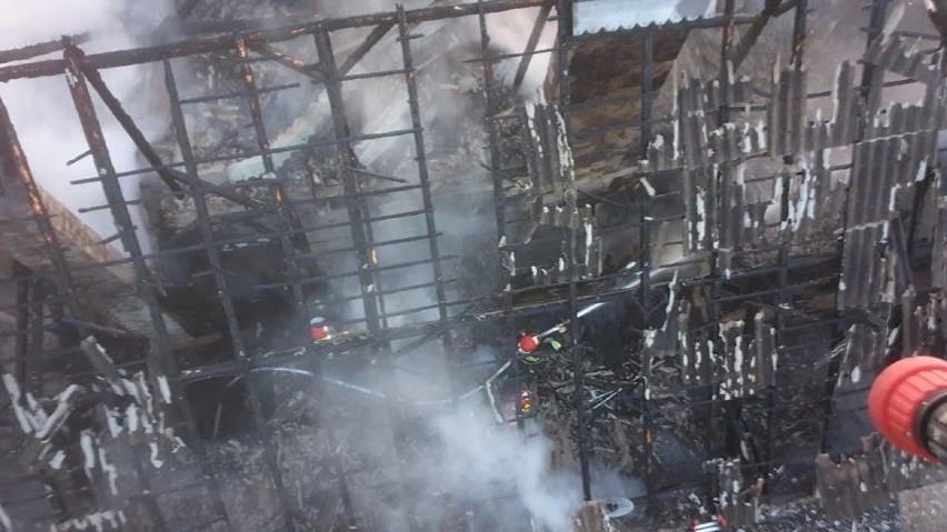 Pożar domu w Nowcu
