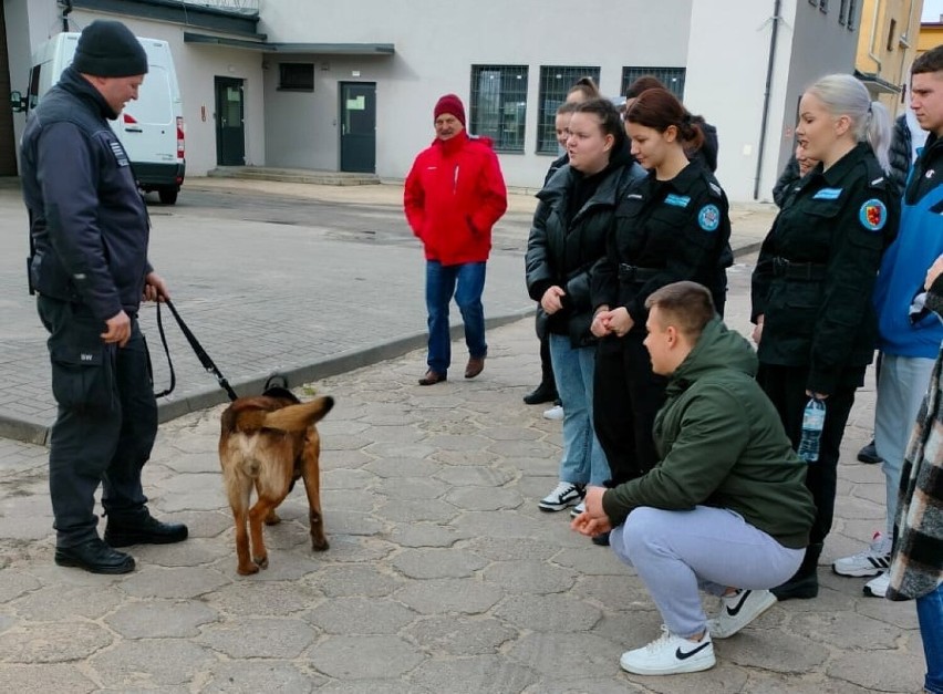 Uczniowie PZS w Warcie poznawali tajniki służby penitencjarnej. Klasa mundurowa odwiedziła Zakład Karny w Sieradzu ZDJĘCIA