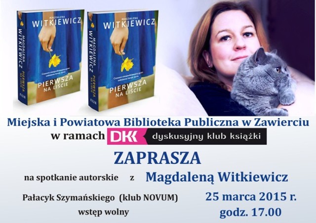 Spotkanie z Magdaleną Witkiewicz w Zawierciu.
