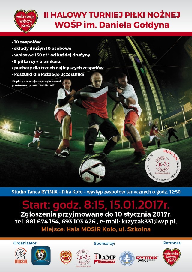 II Halowy Turniej Piłki Nożnej WOŚP im. Daniela Gołdyna
