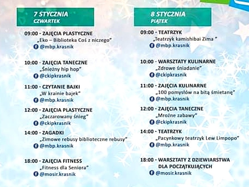 Ferie zimowe 2021 w Kraśniku. Wszystkie zajęcia odbędą się online. Sprawdź program!
