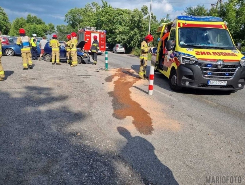 Zderzenie dwóch samochodów w Opolu.