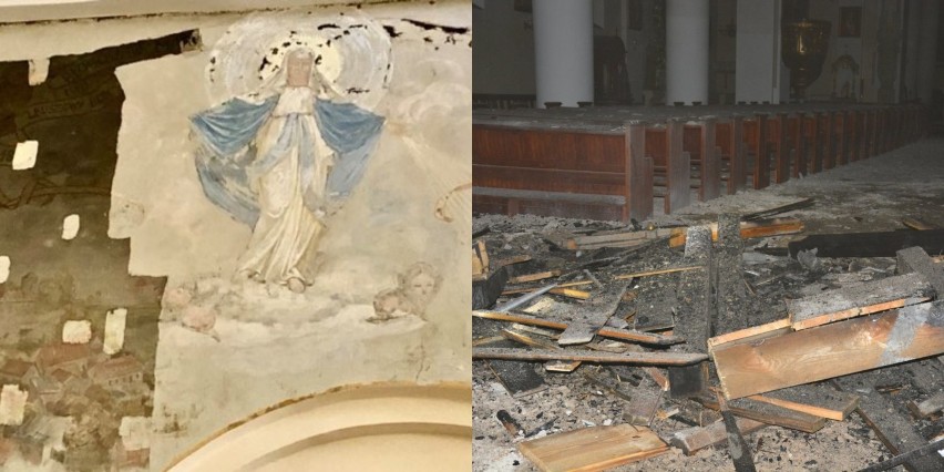 Kościół w Gołańczy jest remontowany po pożarze, który...