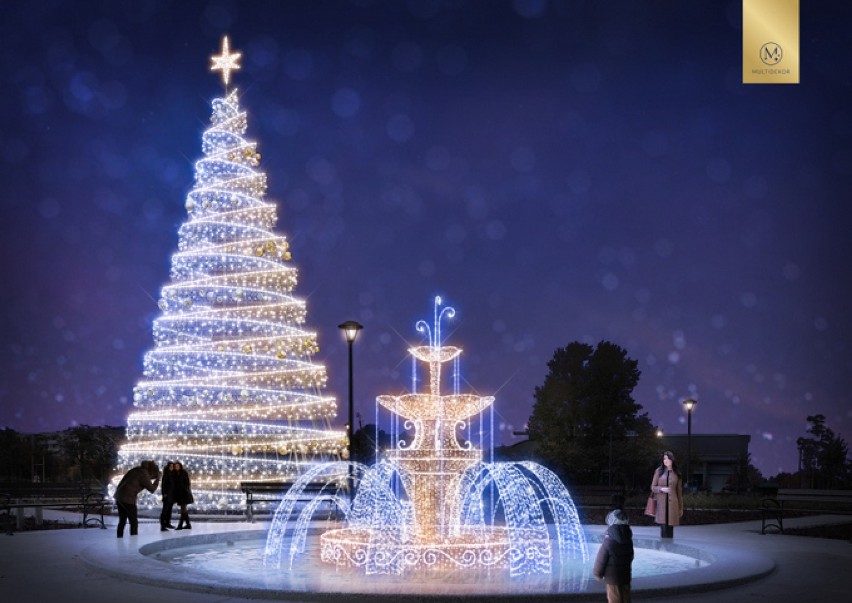Łomża nabierze świątecznego blasku. Nowe dekoracje pojawią się w parku Jana Pawła II [zdjęcia]