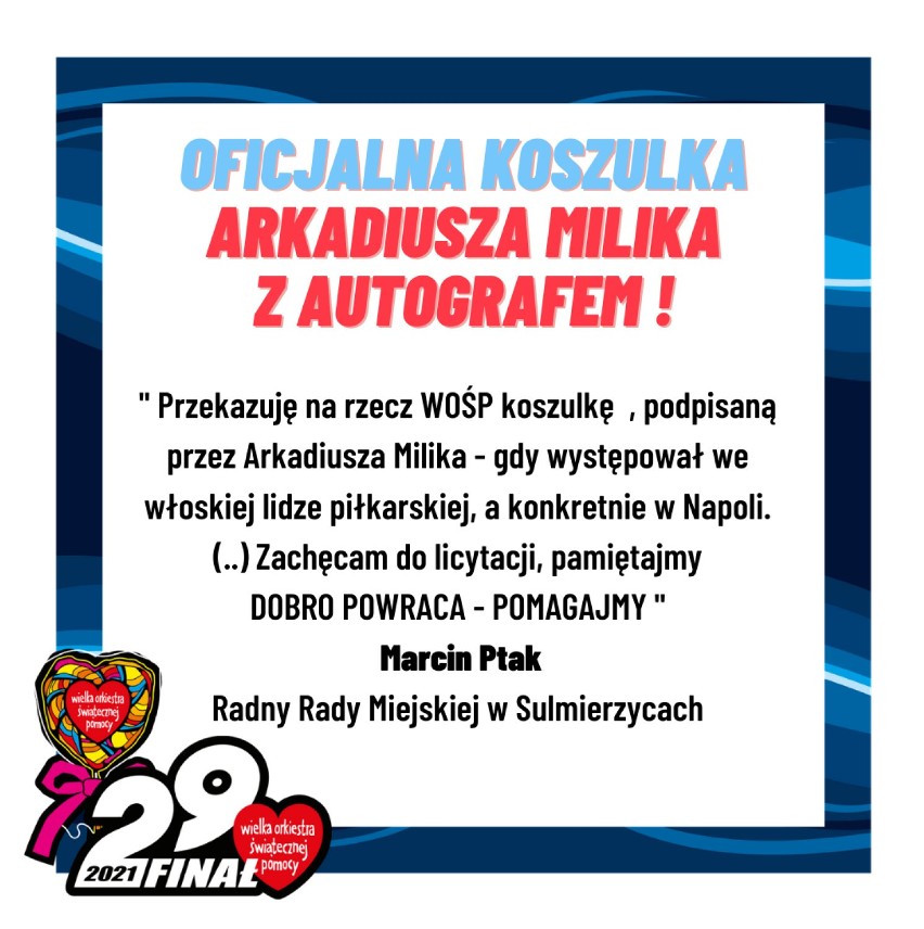 Marcin Ptak wystawił koszulki Szurkowskiego i Milika z autografami na aukcję WOŚP [ZDJĘCIA]