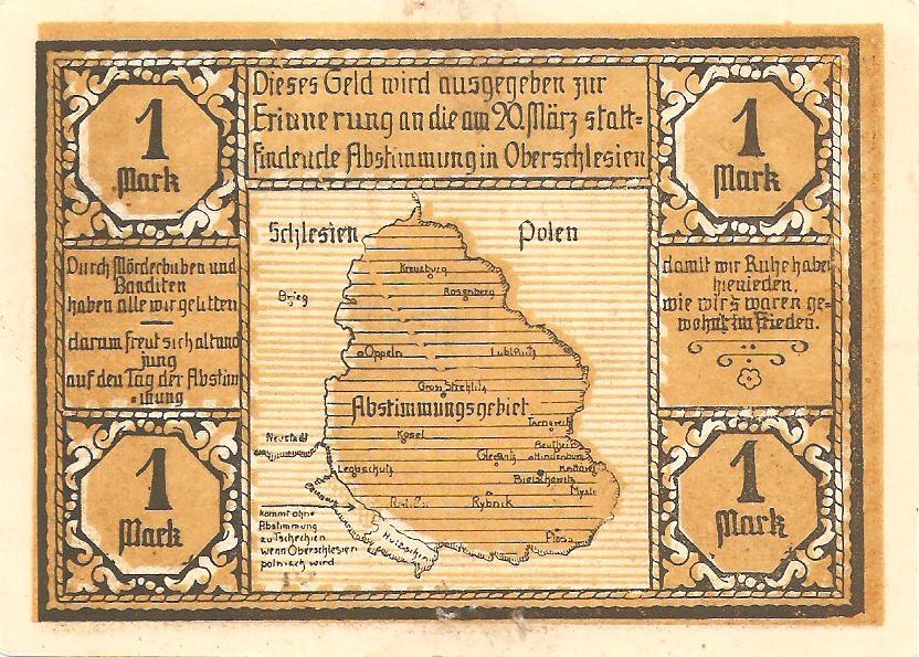 Rewers banknotu zastępczego Bielszowic