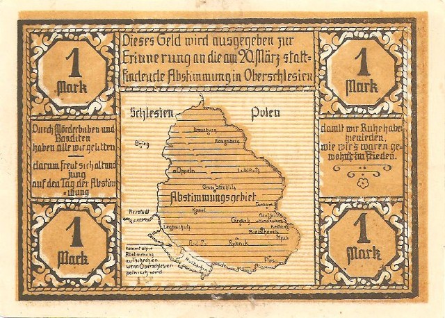Rewers banknotu zastępczego Bielszowic
