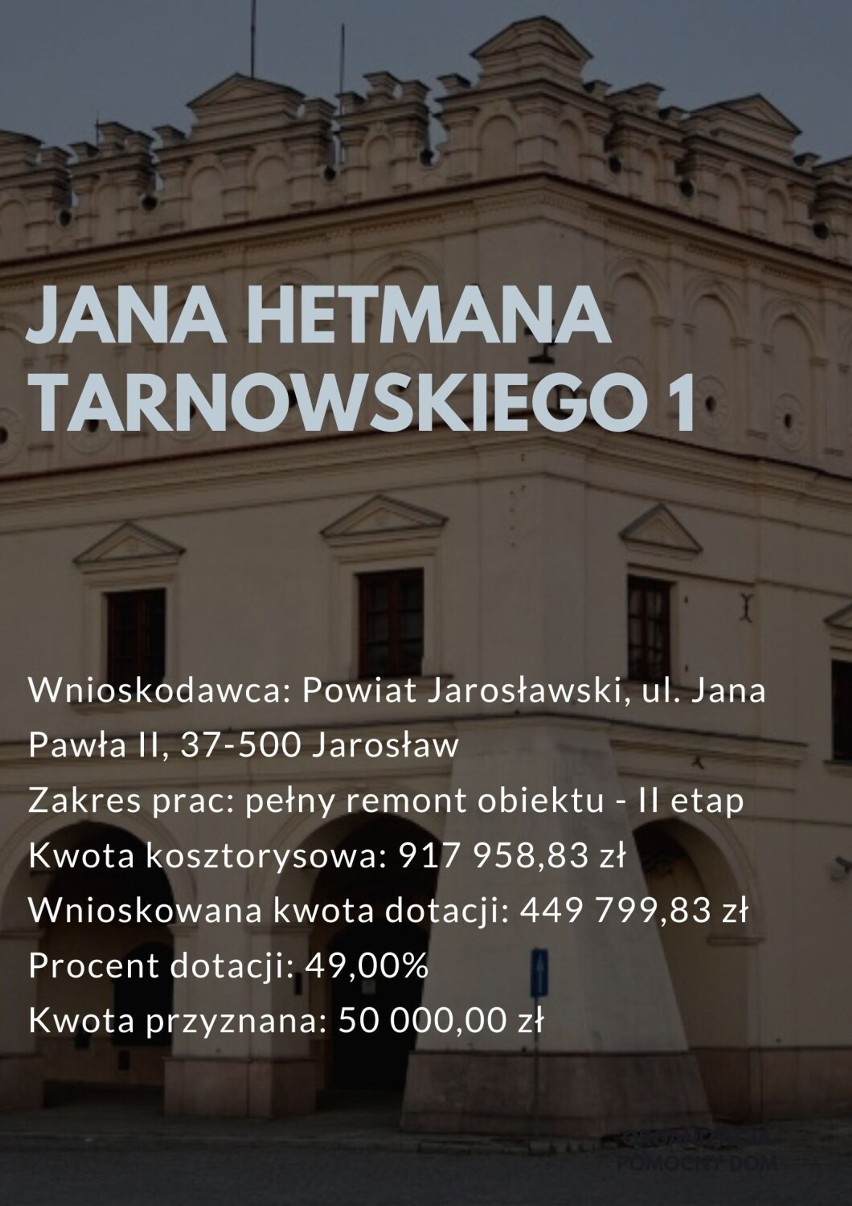 Sprawdź, na ratowanie których zabytków w Jarosławiu otrzymano dotację od Wojewódzkiego Urzędu Ochrony Zabytków!