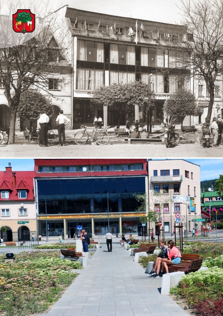 Limanowa. Rynek zmienił się nie do poznania. Zobacz jak wyglądał lata temu, a jak dziś [ZDJĘCIA]