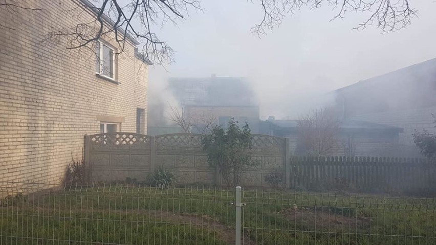 Januszewice w gminie Granowo: Pożar budynku chlewni! 