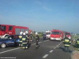 Wypadek busa na DK 17 w Kaleniu w okolicach Puław koło Lublina