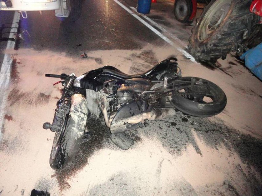 DK 75. Zmarł motocyklista ranny w wypadku w Łabowej [NOWE ZDJĘCIA]