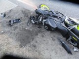 Wypadek koło Łabowej, motocyklista ciężko ranny