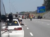 Wypadek na A1 w Orzeszu. Interweniował LPR. Dwie osoby zostały ranne