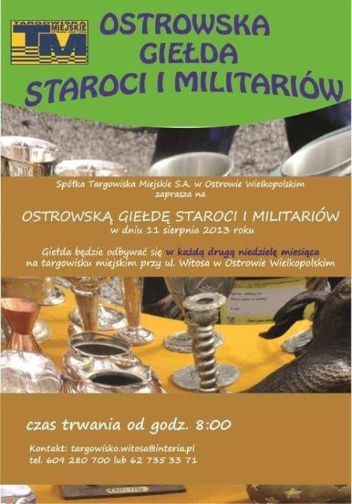 Ostrowska Giełda Staroci i Militariów już w niedzielę