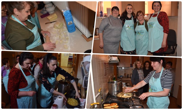 Polsko-ukraińskie warsztaty kulinarne w GOK Sękowa zakończyły się fantastyczną kolacją z barszczem w roli głównej