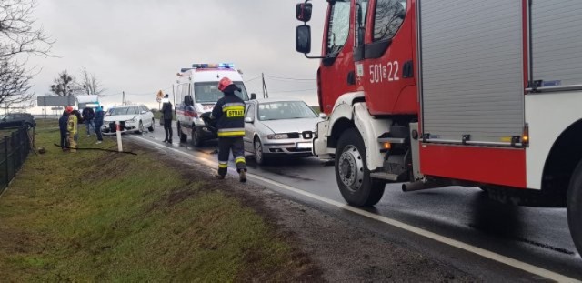 Wypadek na ul. Lublinieckiej w Pawonkowie 15.03.2019.