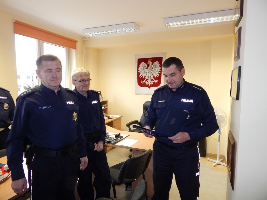Policjanci z Radziejowa obchodzili jubileusze pracy [zdjęcia]
