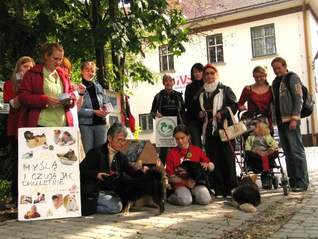 Miłośnicy psów zakładali sobie łańcuchy na szyję, aby w ten sposób pokazać czworonogi cierpią gdy są wiązane przy budach.