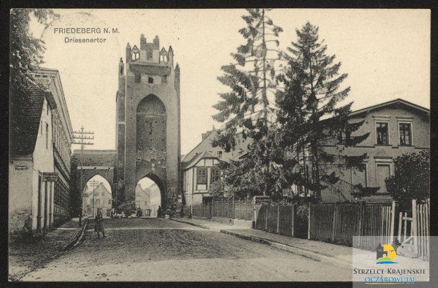 Widok na Turmstrasse (dzisiejsza ul. Sienkiewicza), pocztówka z 1908 r.