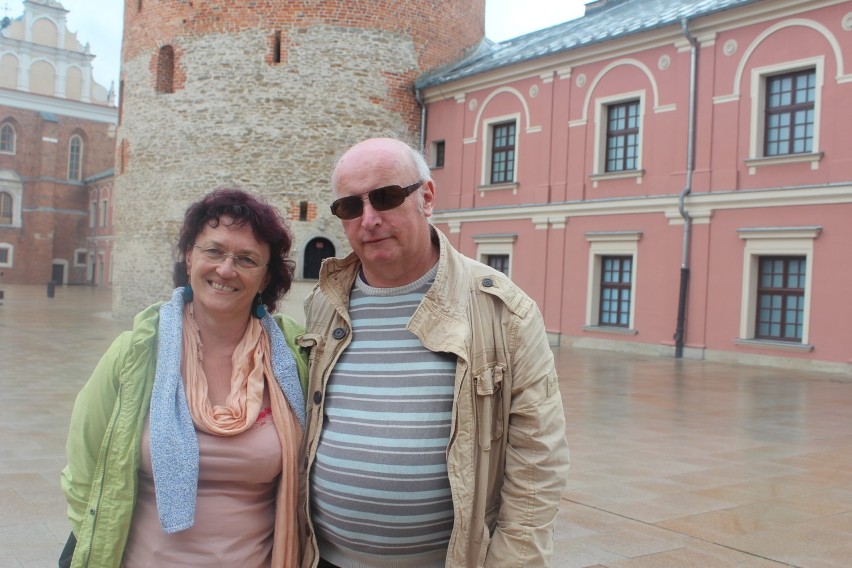 Turyści w Lublinie: Jacqueline i Jean-Louis Bordel z...
